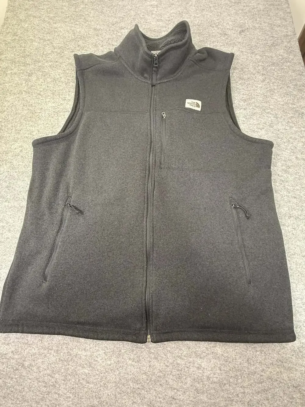 The North Face Gordon Lyons Full Zip Fleece Vest Mens XXL Dark Gray
